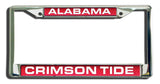 Alabama Crimson Tide License Plate Frame Laser Cut Chrome - Team Fan Cave
