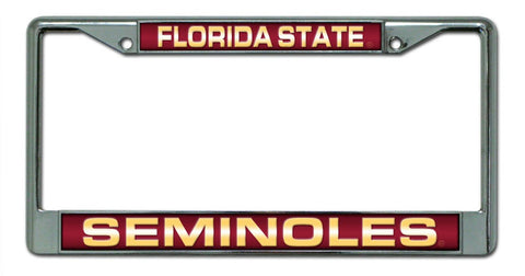 Florida State Seminoles License Plate Frame Laser Cut Chrome