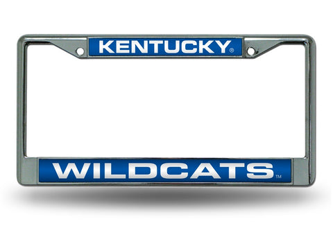 Kentucky Wildcats License Plate Frame Laser Cut Chrome - Team Fan Cave