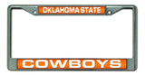 Oklahoma State Cowboys Laser Cut Chrome License Plate Frame