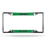 Boston Celtics License Plate Frame Chrome EZ View - Team Fan Cave
