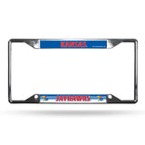 Kansas Jayhawks License Plate Frame Chrome EZ View - Team Fan Cave