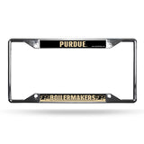 Purdue Boilermakers License Plate Frame Chrome EZ View - Team Fan Cave