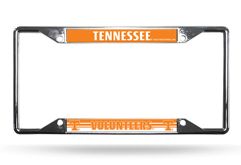 Tennessee Volunteers License Plate Frame Chrome EZ View - Team Fan Cave