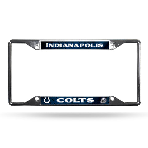 Indianapolis Colts License Plate Frame Chrome EZ View - Team Fan Cave