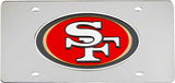 San Francisco 49ers License Plate Laser Cut Silver - Team Fan Cave