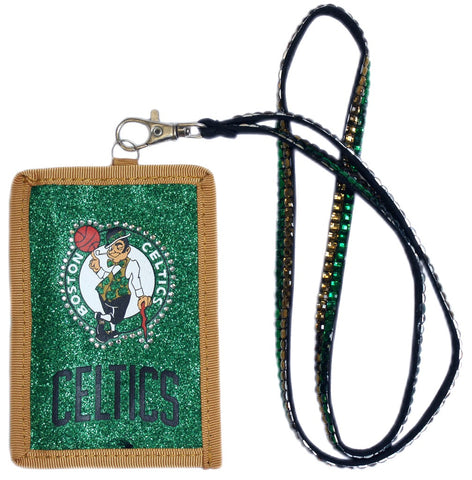 Boston Celtics Wallet Beaded Lanyard Style - Team Fan Cave
