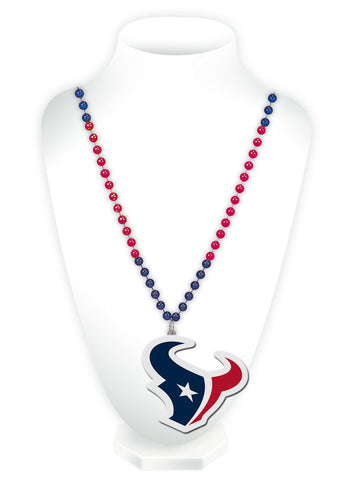 Houston Texans Beads with Medallion Mardi Gras Style - Team Fan Cave