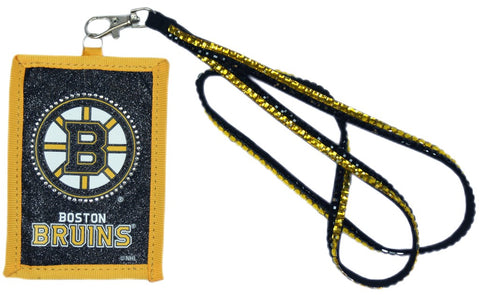 Boston Bruins Wallet Beaded Lanyard Style - Team Fan Cave