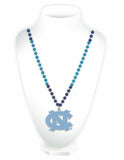 North Carolina Tar Heels Beads with Medallion Mardi Gras Style