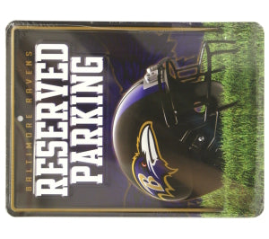 Baltimore Ravens Sign Metal Parking - Team Fan Cave