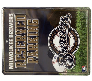 Milwaukee Brewers Sign Metal Parking - Team Fan Cave