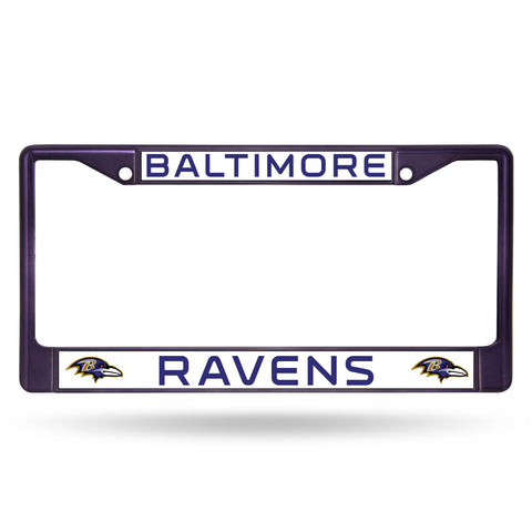 Baltimore Ravens License Plate Frame Metal Purple - Team Fan Cave