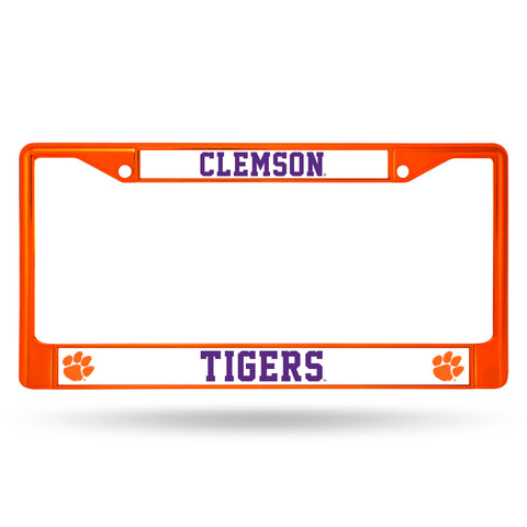 Clemson Tigers License Plate Frame Metal Orange - Team Fan Cave