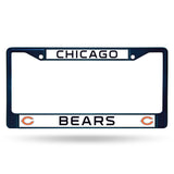 Chicago Bears License Plate Frame Metal Navy - Team Fan Cave