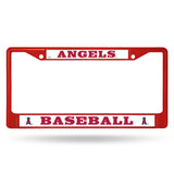 Los Angeles Angels License Plate Frame Metal Red Special Order - Team Fan Cave