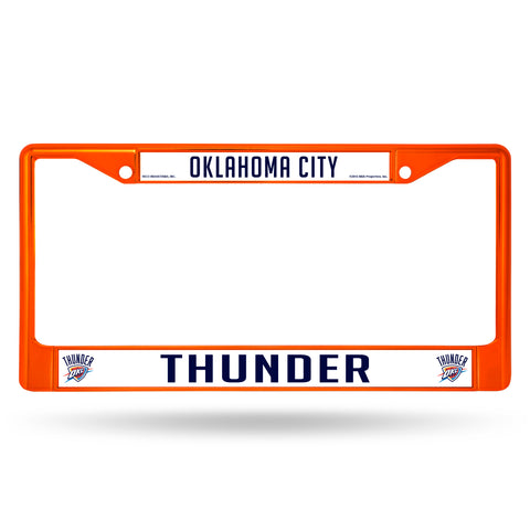 Oklahoma City Thunder License Plate Frame Metal Orange - Team Fan Cave