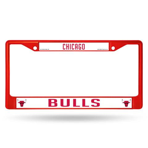 Chicago Bulls License Plate Frame Metal Red - Team Fan Cave