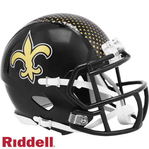 New Orleans Saints Helmet Riddell Replica Mini Speed Style On-Field Alternate-0