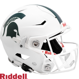 Michigan State Spartans Helmet Riddell Authentic Full Size SpeedFlex Style White-0