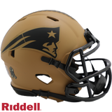 New England Patriots Helmet Riddell Replica Mini Speed Style Salute To Service 2023-0