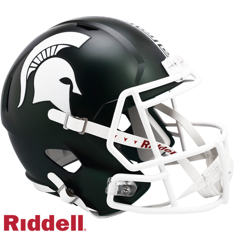 Michigan State Spartans Helmet Riddell Replica Full Size Speed Style Satin-0