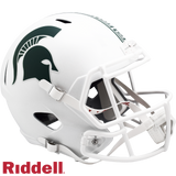 Michigan State Spartans Helmet Riddell Replica Full Size Speed Style White-0