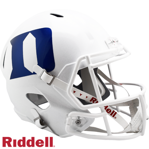 Duke Blue Devils Helmet Riddell Replica Full Size Speed Style White-0