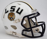 LSU Tigers Helmet Riddell Replica Mini Speed Style White Alternate - Special Order - Team Fan Cave