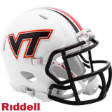 Virginia Tech Hokies Helmet Riddell Replica Mini Speed Style Matte White-0