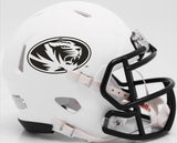 Missouri Tigers Helmet Riddell Replica Mini Speed Style Matte White - Special Order - Team Fan Cave