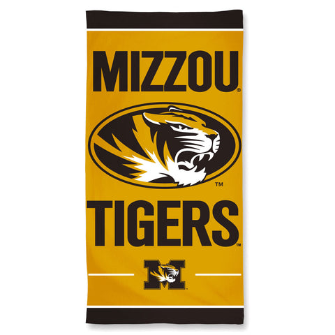 Missouri Tigers Towel 30x60 Beach Style - Team Fan Cave