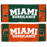 Miami Hurricanes Cooling Towel 12x30 - Team Fan Cave