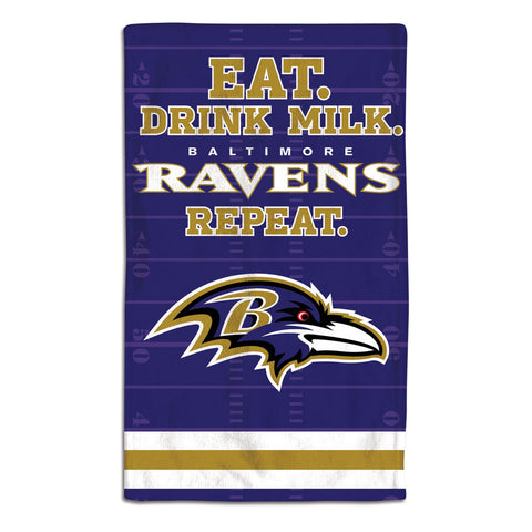 Baltimore Ravens Baby Burp Cloth 10x17 - Team Fan Cave