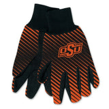 Oklahoma State Cowboys Gloves Two Tone Style Adult Size - Special Order