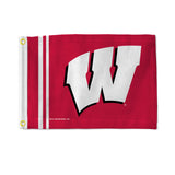 Wisconsin Badgers Flag 12x17 Striped Utility-0