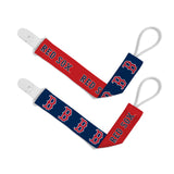 Boston Red Sox Pacifier Clips 2 Pack-0