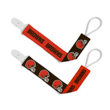 Cleveland Browns Pacifier Clips 2 Pack-0