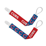 Chicago Cubs Pacifier Clips 2 Pack-0