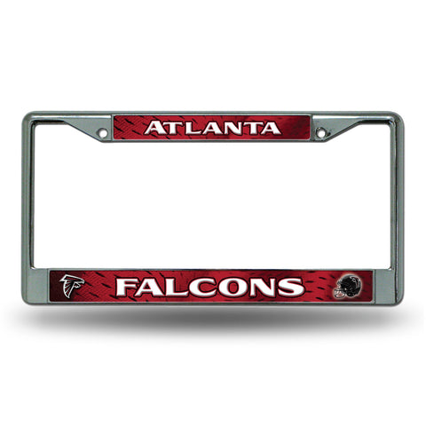 Atlanta Falcons License Plate Frame Chrome Printed Insert