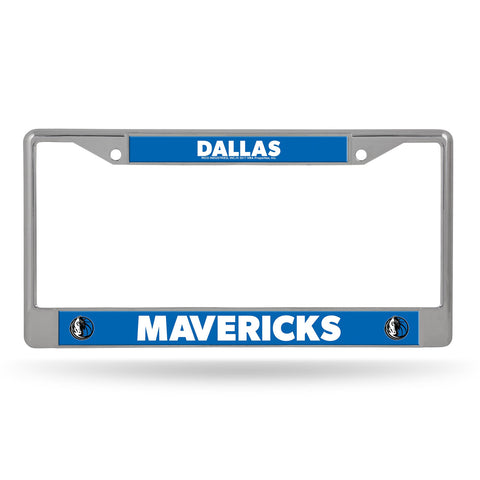 Dallas Mavericks License Plate Frame Chrome Printed Insert