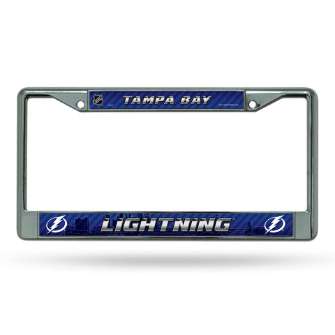 Tampa Bay Lightning License Plate Frame Chrome Printed Insert