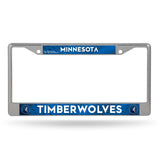 Minnesota Timberwolves License Plate Frame Chrome Printed Insert
