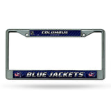 Columbus Blue Jackets License Plate Frame Chrome Printed Insert
