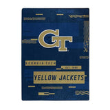 Georgia Tech Yellow Jackets Blanket 60x80 Raschel Digitize Design-0