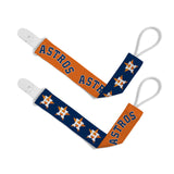 Houston Astros Pacifier Clips 2 Pack-0