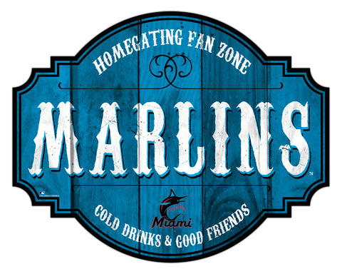 Miami Marlins Sign Wood 12 Inch Homegating Tavern - Special Order-0