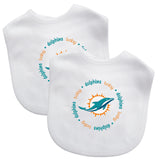 Miami Dolphins Baby Bib 2 Pack-0