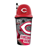 Cincinnati Reds Helmet Cup 32oz Plastic with Straw-0
