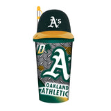 Oakland Athletics Helmet Cup 32oz Plastic with Straw - Special Order-0